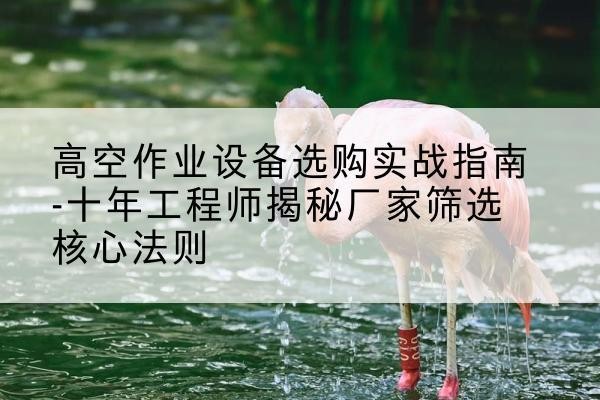根河剪叉式升降机厂家-高空作业设备选购实战指南-十年工程师揭秘厂家筛选核心法则